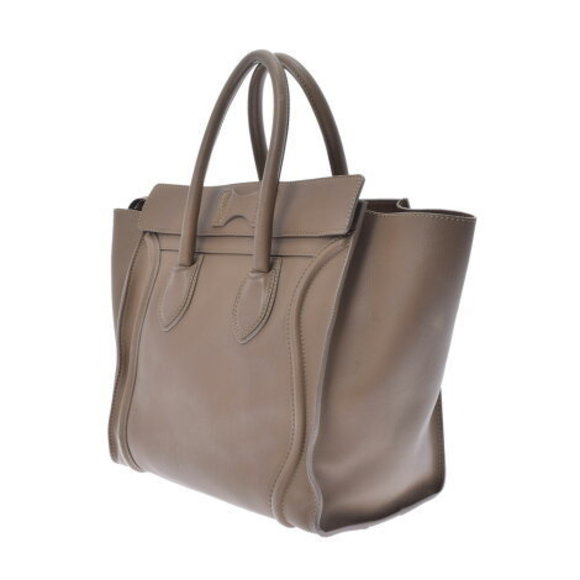 CELINE Luggage Mini Shopper Beige Calf Handbag - Picture 2 of 12